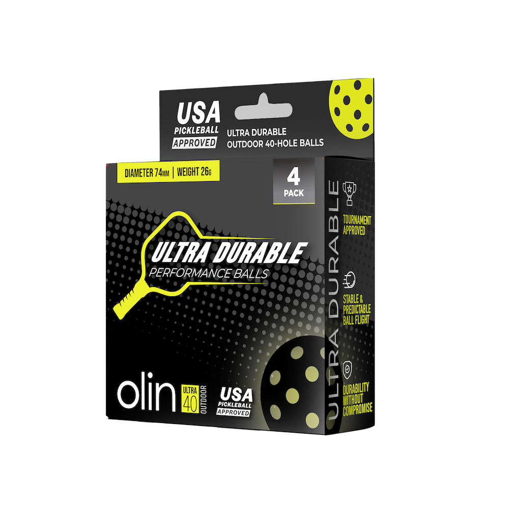 OLIN ULTRA40 Ultra Durable Pickleball Ball 4-pack